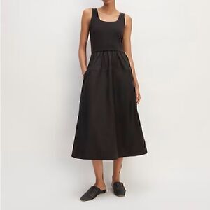 NEW Everlane The Riviera Midi Dress Black XS